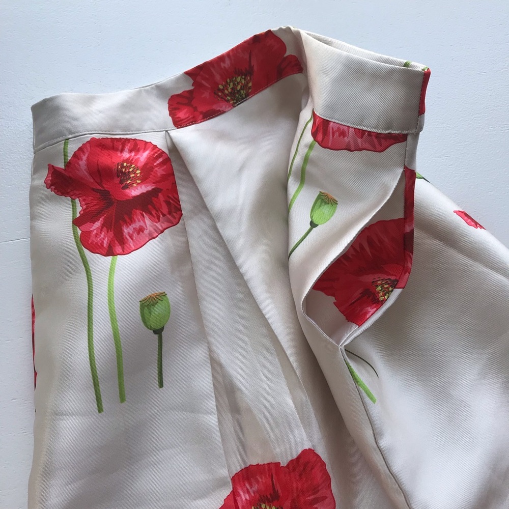 Pockets! Fully-lined Poppy Pattern Skirt